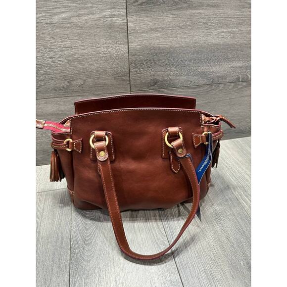 Dooney & Bourke Florentine Leather Small Winged Shopper Chestnut, bag A626470 - Picture 6 of 15